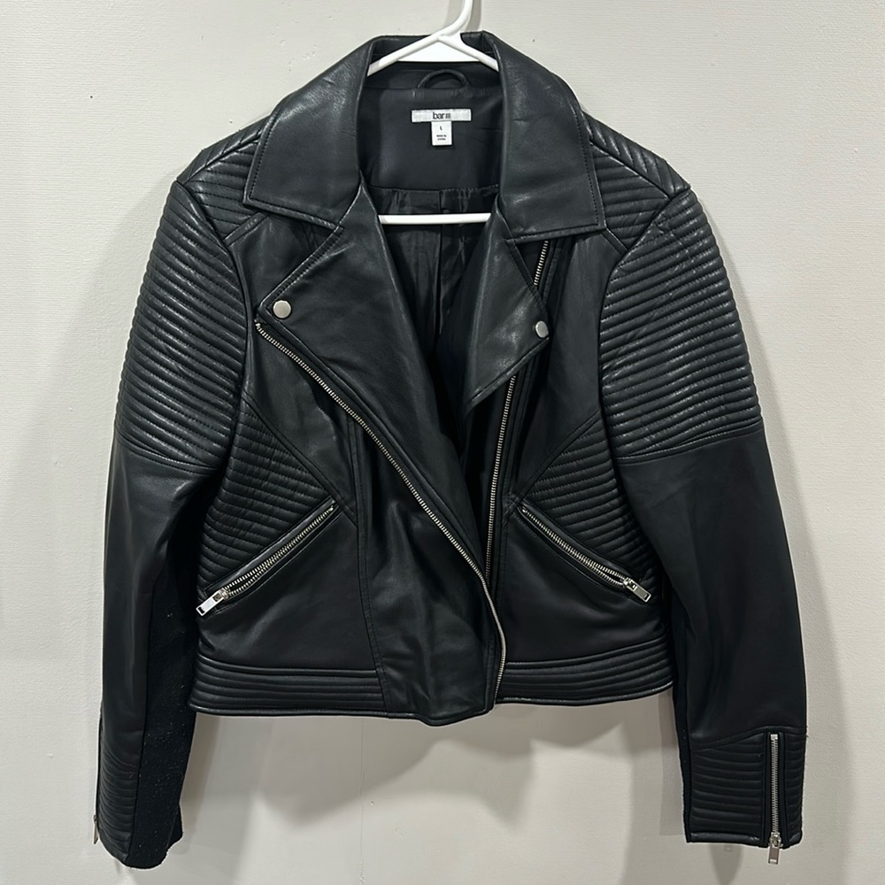 Bar III Leather Jacket